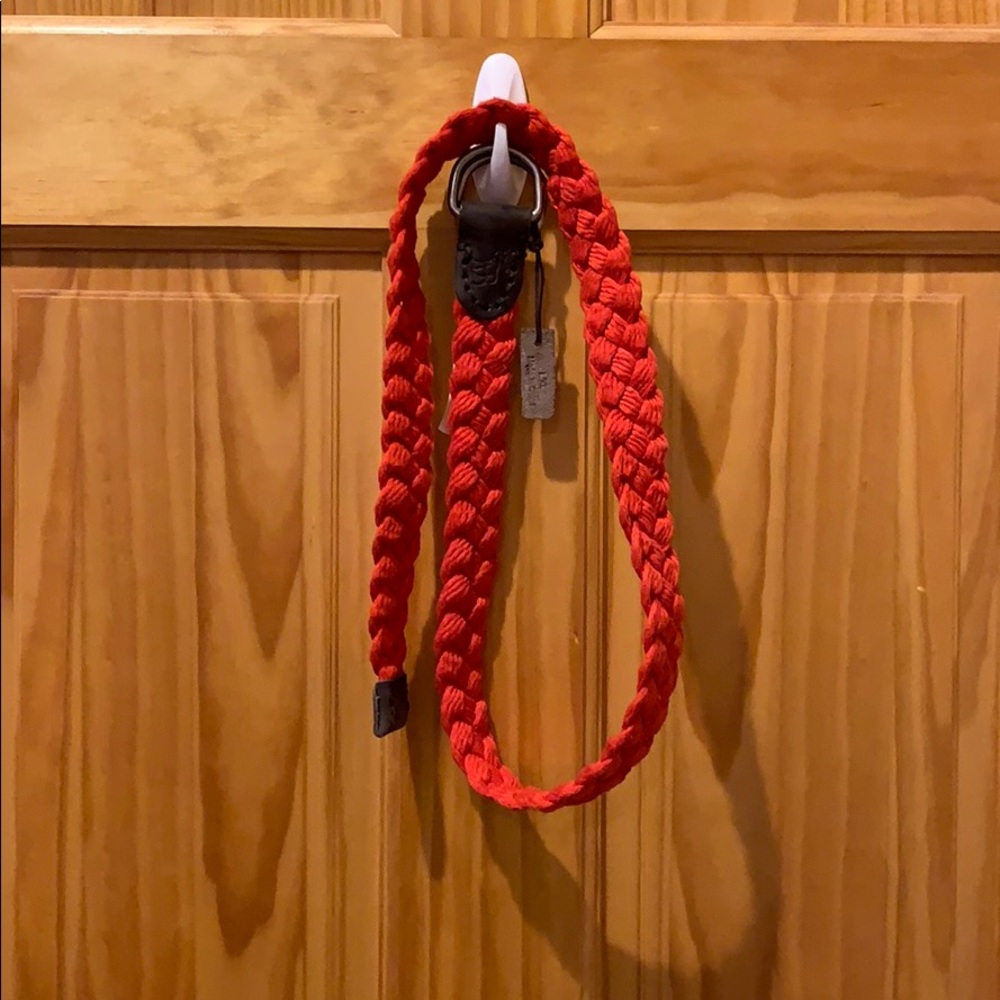 Abercrombie & Fitch Red Braided Cloth Belt